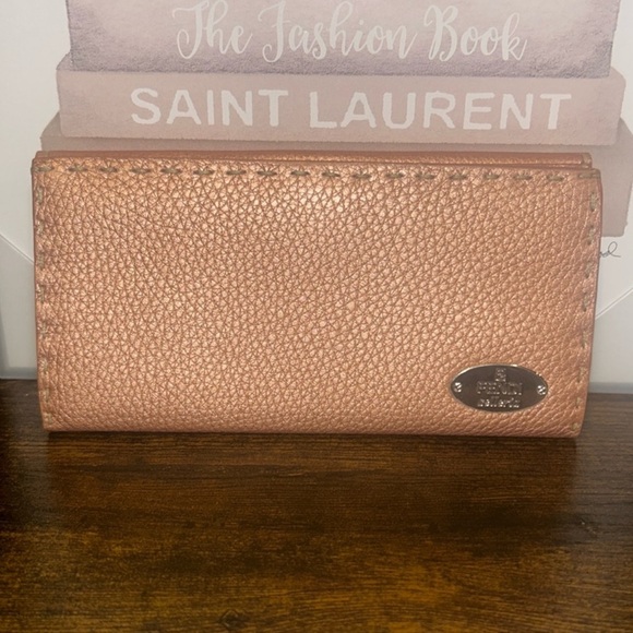Authentic Fendi Selleria Rose Gold long wallet - Picture 1 of 13
